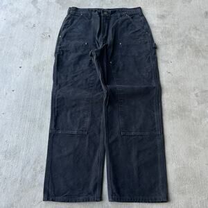 Vintage Y2K Carhartt black double knee work wear carpenter pants